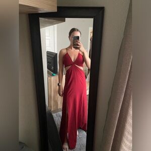Red cutout dress